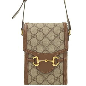 Gucci Horsebit 1955 Bag beige ebony GG Supreme canvas Brown
